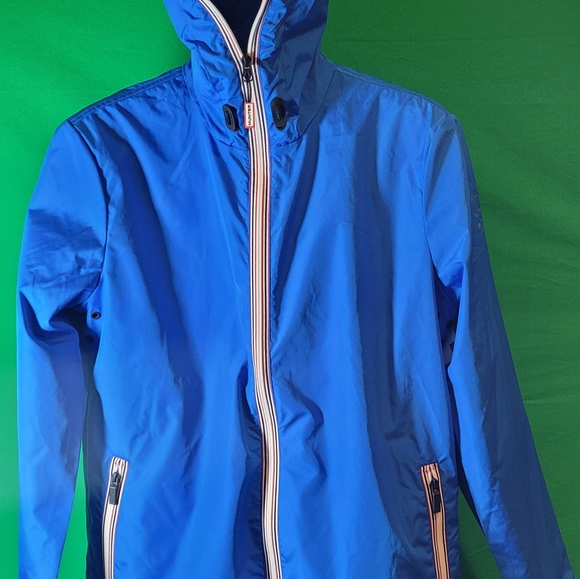 Hunter Men's Original Shell Hooded Jacket Bucket Blue Size Medium - Picture 1 of 6